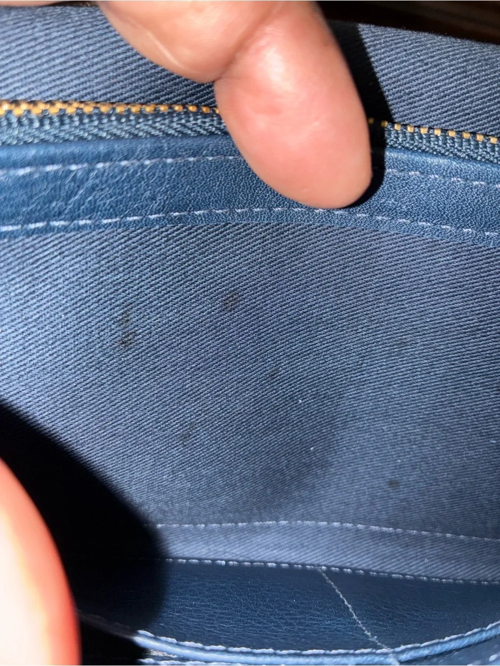 Fossil Navy Leather Wristlet Wallet